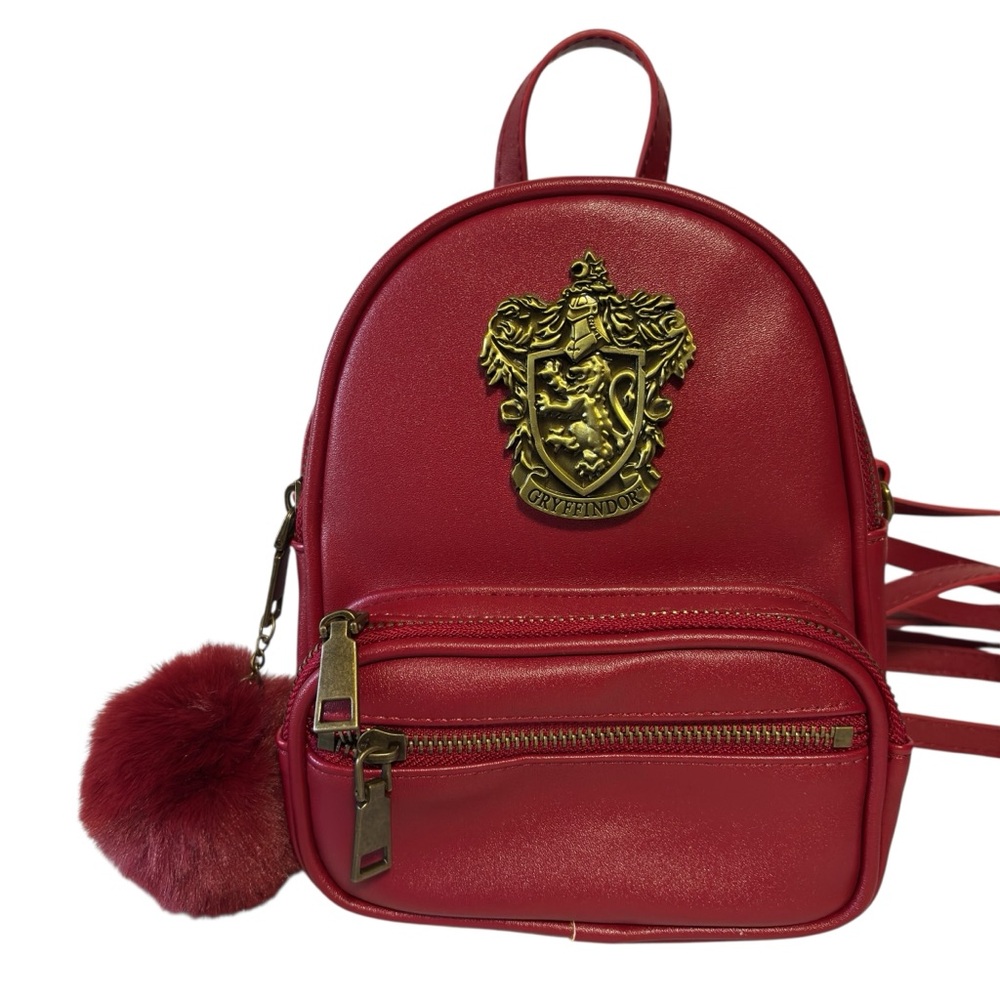 Wizarding World Harry Potter Gryffindor Convertible Mini Backpack Red Faux Leath
